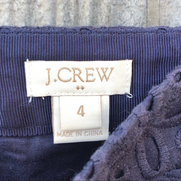 J. Crew Navy Eyelet Skirt 📍 - Picture 3 of 4